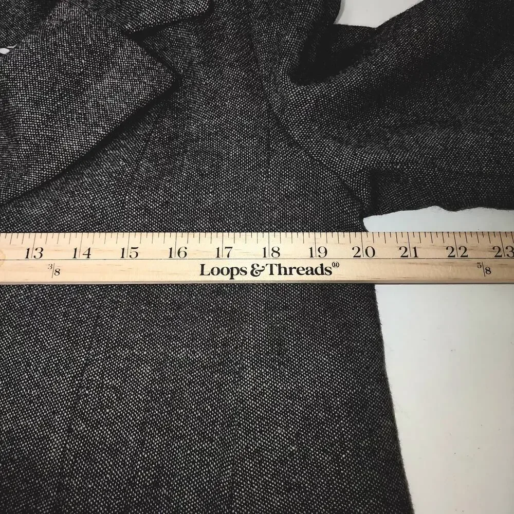 CAbi Coat Womans 8 Gray Wool Tweed Shakespeare Swing Professional corpcore